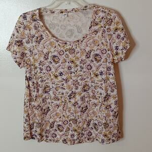 0ld Navy crew neck paisley short sleeve shirt Small